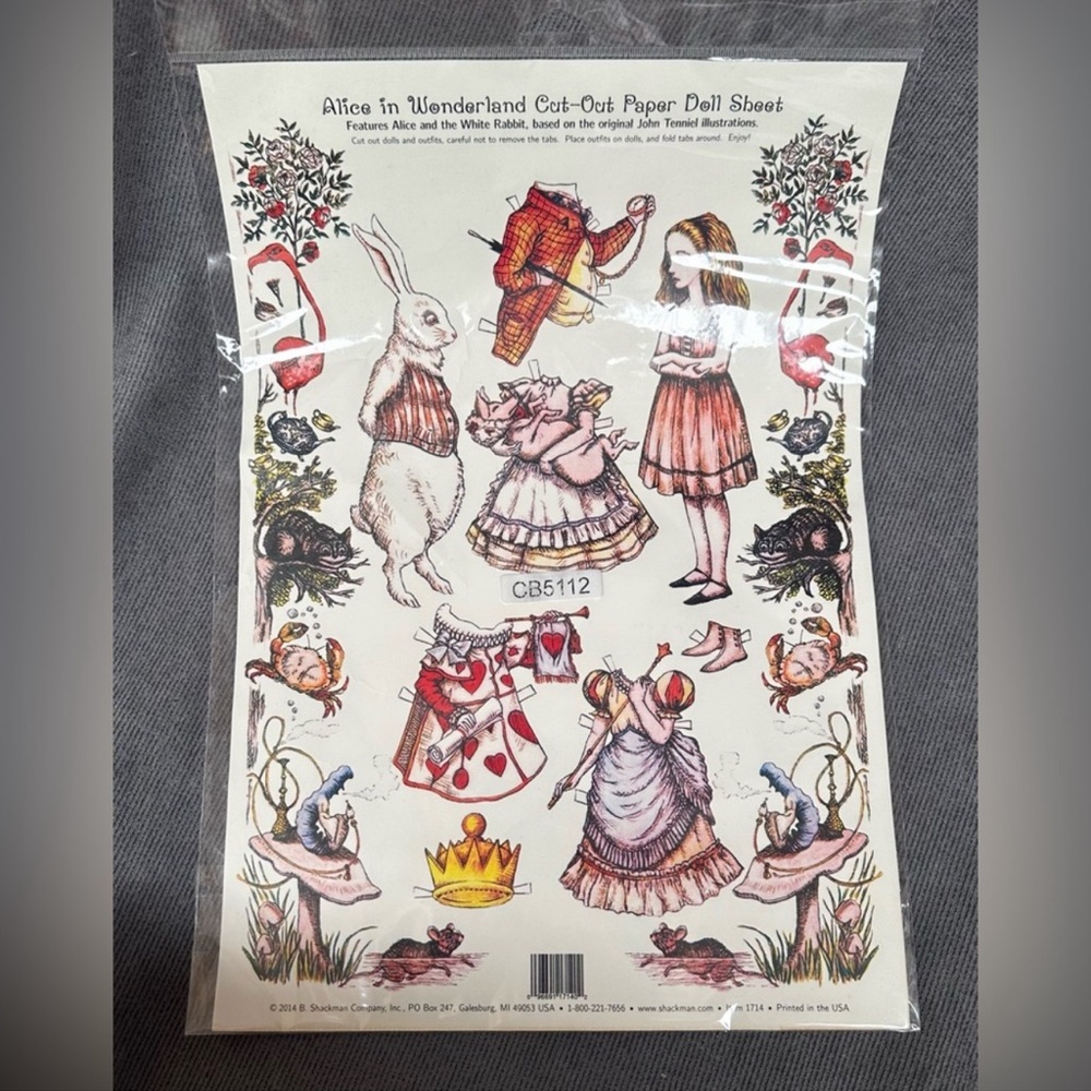 Alice in Wonderland paper dolls